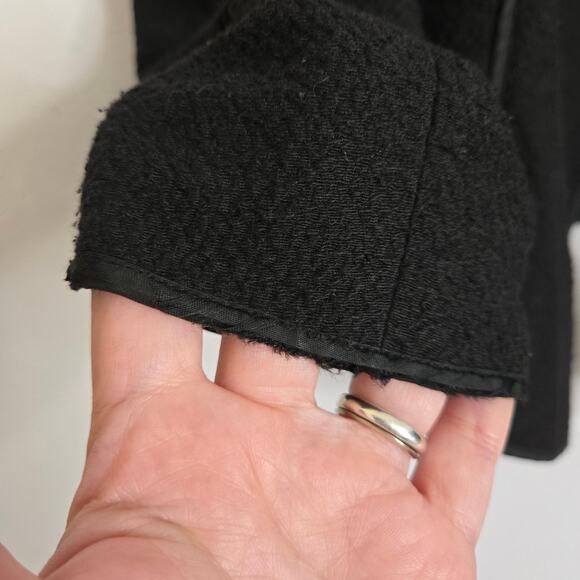 Vince Asymmetrical Boucle Open Front Jacket Black XS Capsule Wardrobe Versatile - Picture 13 of 16